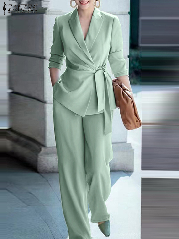 Women Formal Wear Set - ZANZEA Spring 2pcs Office Women Matching