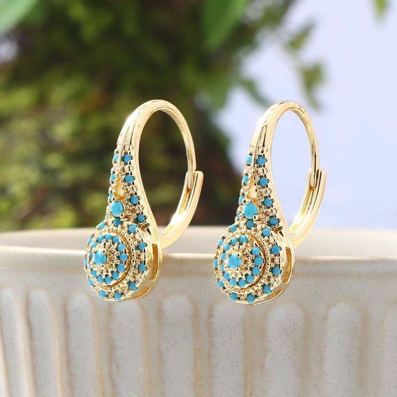 Women Formal Wear Ethnic - Ethnic Creative Turquoise Earrings, Elegant Fashion