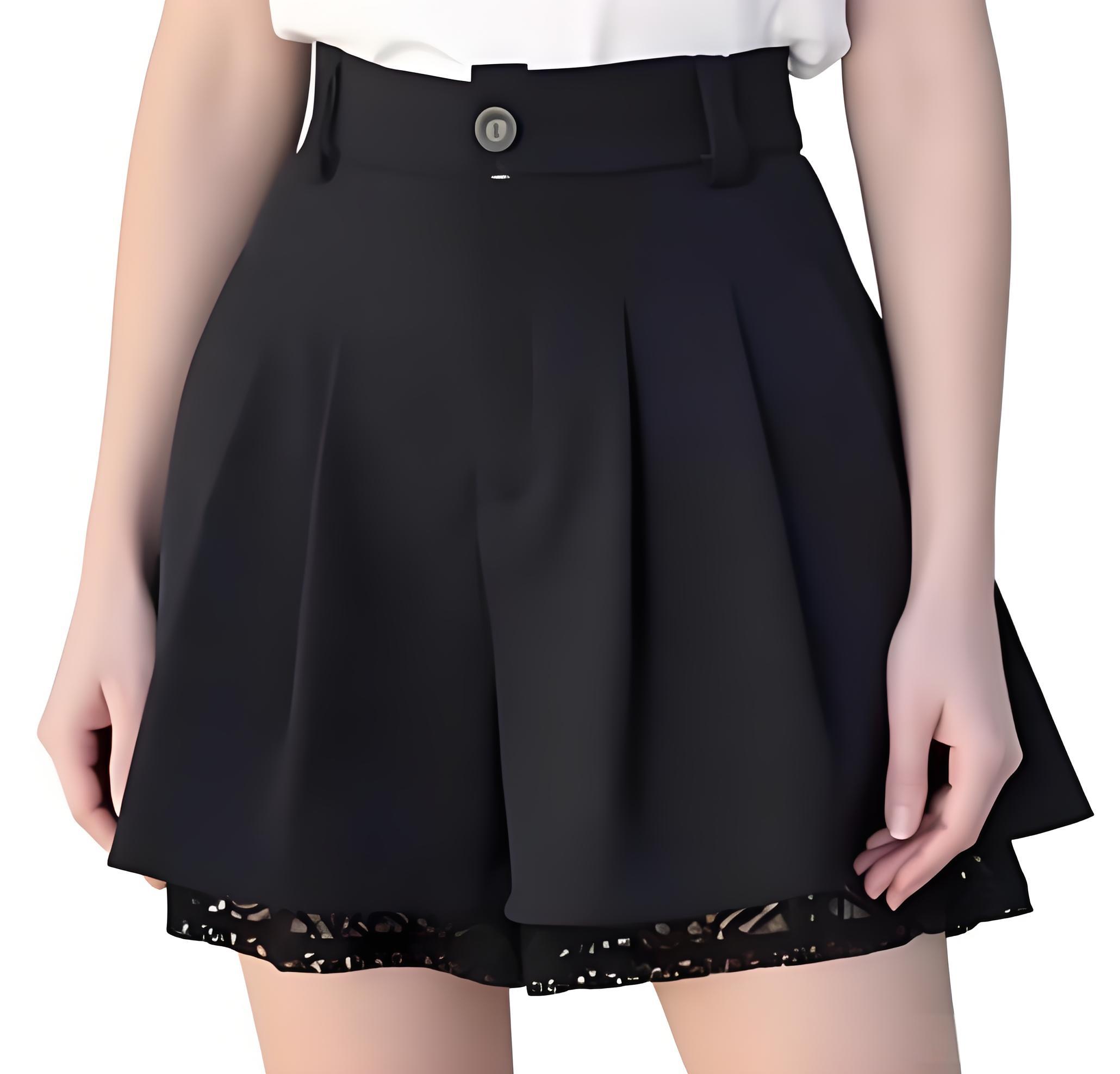 Women Formal Wear Trousers - Women High Waist Tailored Trousers Culottes