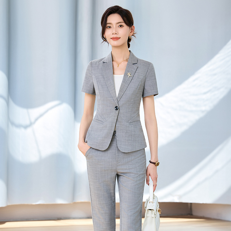Women Formal Wear H&M - Women's short-sleeved suit set for spring
