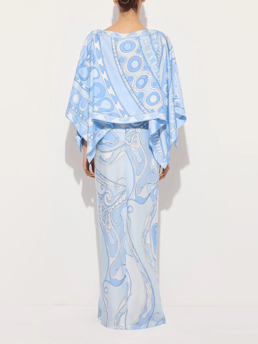 VGH Light Blue Abstract Print  - Women Formal Wear Set review and price