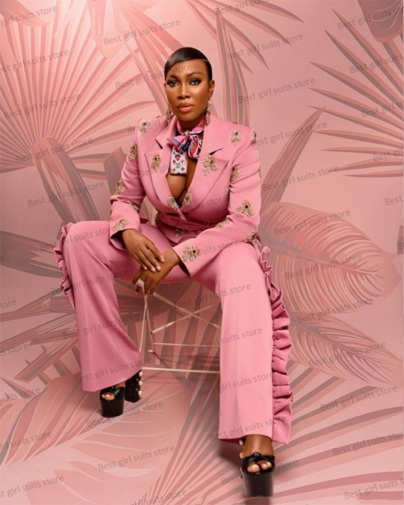 Pink Wedding Women Suit Set Bl - Women Formal Wear Trousers review and price