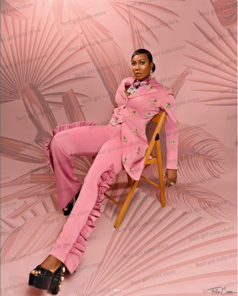 Pink Wedding Women Suit Set Bl - Women Formal Wear Trousers review and price