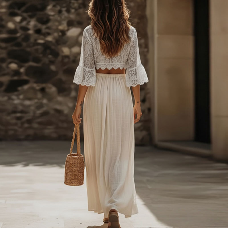 Womens Bohemian Lace Two Piece - Women Formal Wear Set review and price