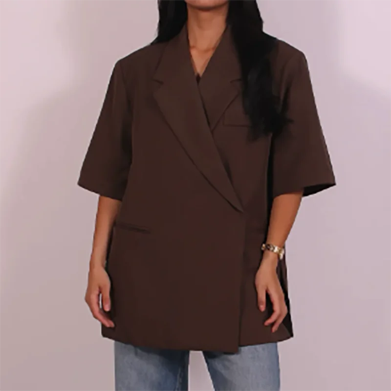 Ladies Loose Blazer Suit Solid - Women Formal Wear Trousers review and price