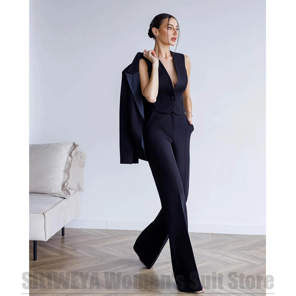 Women's 3 Piece Suit Blazer Ve - Women Formal Wear For Meeting review and price