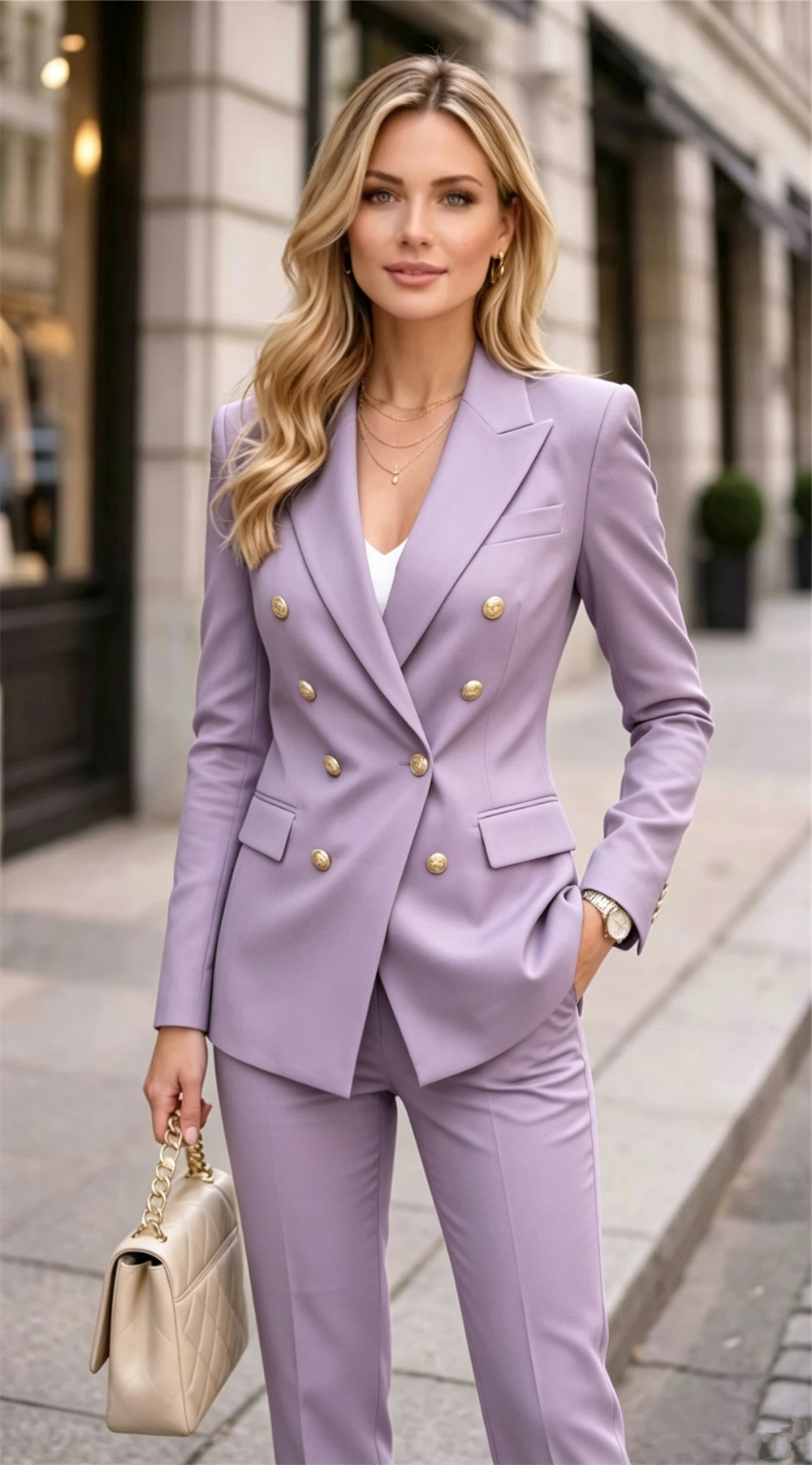 Lavender Women's Double Bested - Blazer Set Women Formal review and price