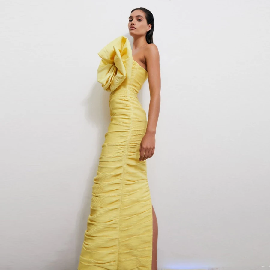 Yellow Arabic Evening Gown Ruc - Women Formal Wear H&M review and price