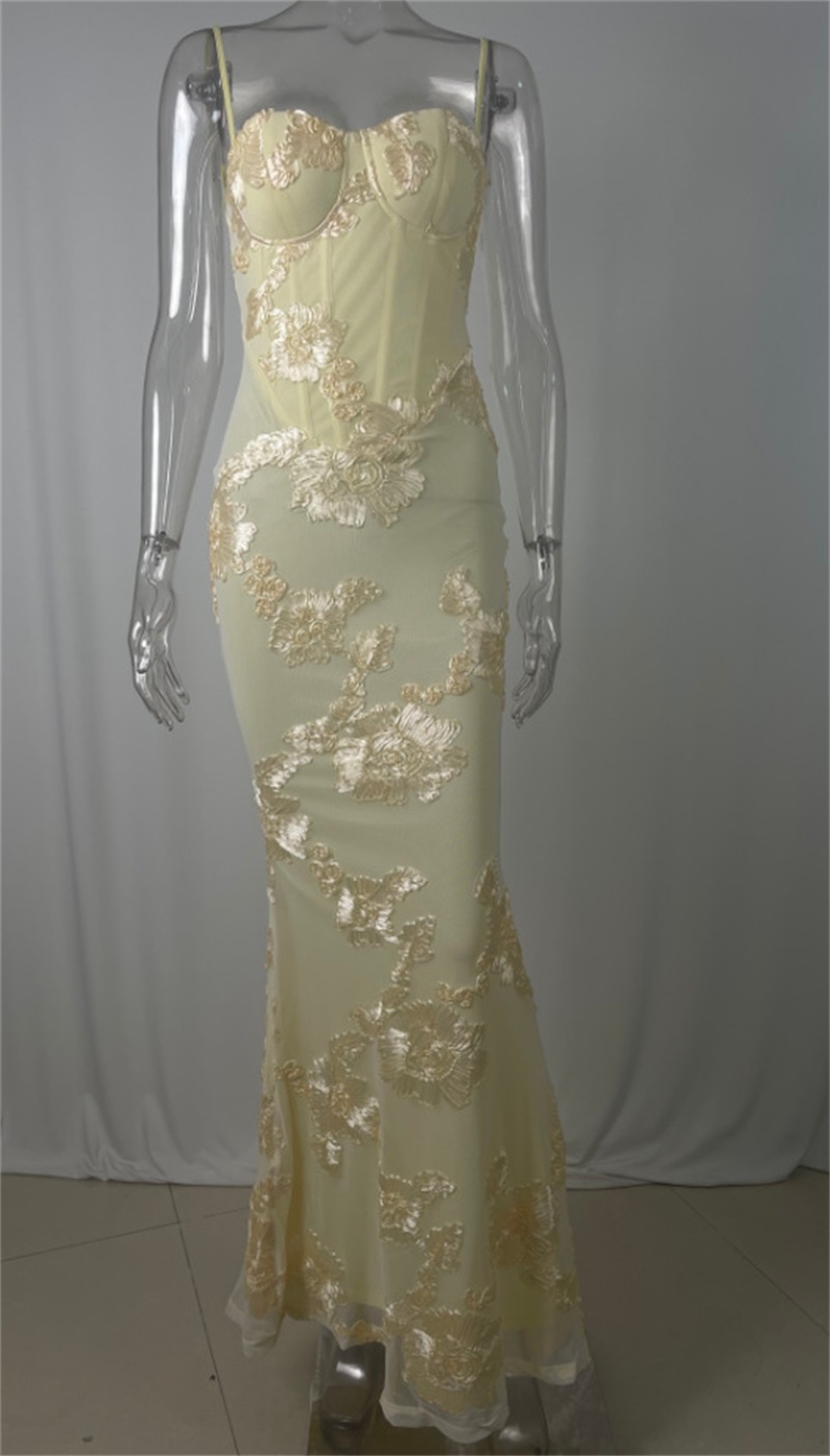 Yellow Embroidery Women Prom D - Women'S Holiday Formal Wear review and price