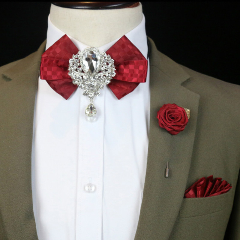 Men's Wedding Rhinestone Bow T - Women Formal Wear Korean review and price