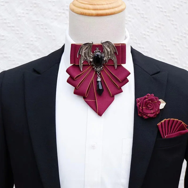 Men's Bow Tie Brooch Set Briti - Women Formal Wear Korean review and price
