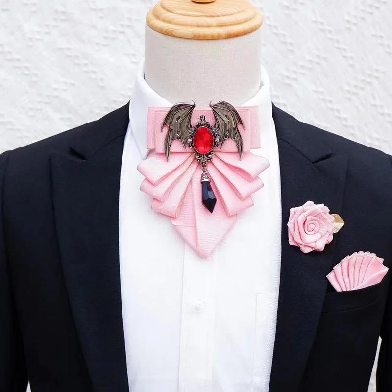 Men's Bow Tie Brooch Set Briti - Women Formal Wear Korean review and price