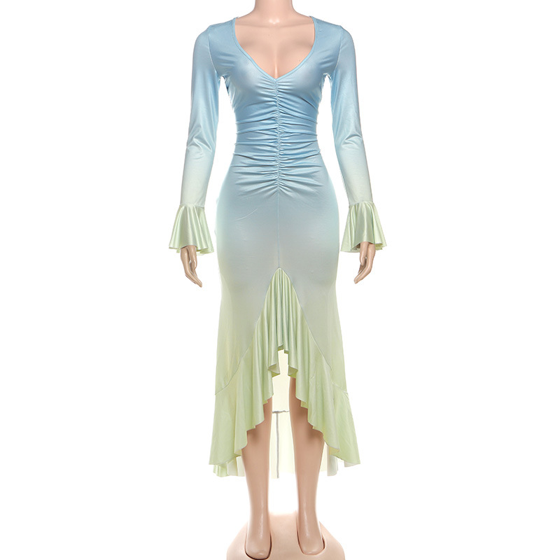 Gradient Blue Women Prom Dress - Women'S Holiday Formal Wear review and price