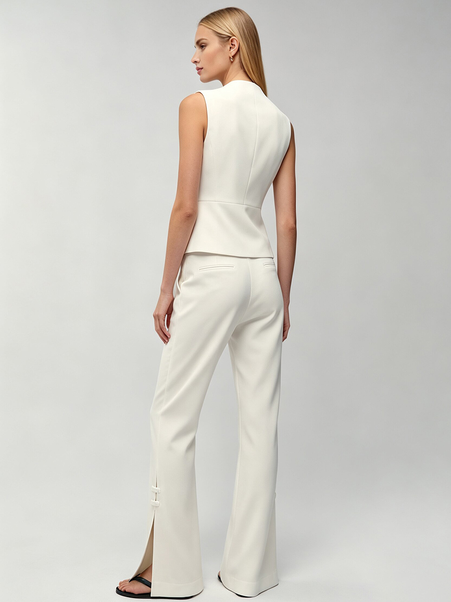 LIMO Women White Chinese Frog  - Women Formal Wear Set review and price