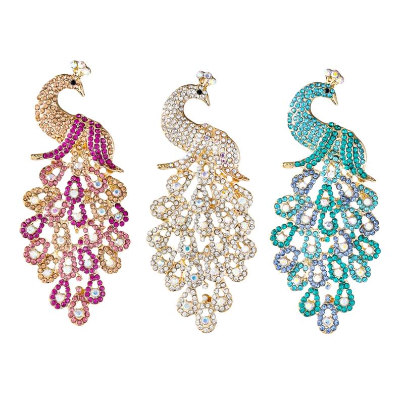 Unique Peacock Brooch Pin For  - Women Formal Wear Look review and price