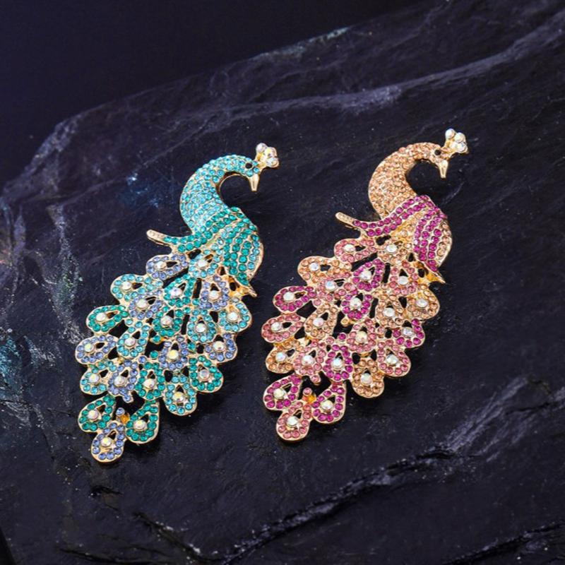 Unique Peacock Brooch Pin For  - Women Formal Wear Look review and price
