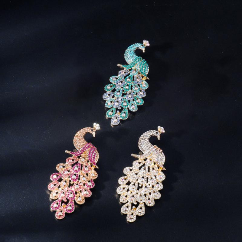 Unique Peacock Brooch Pin For  - Women Formal Wear Look review and price