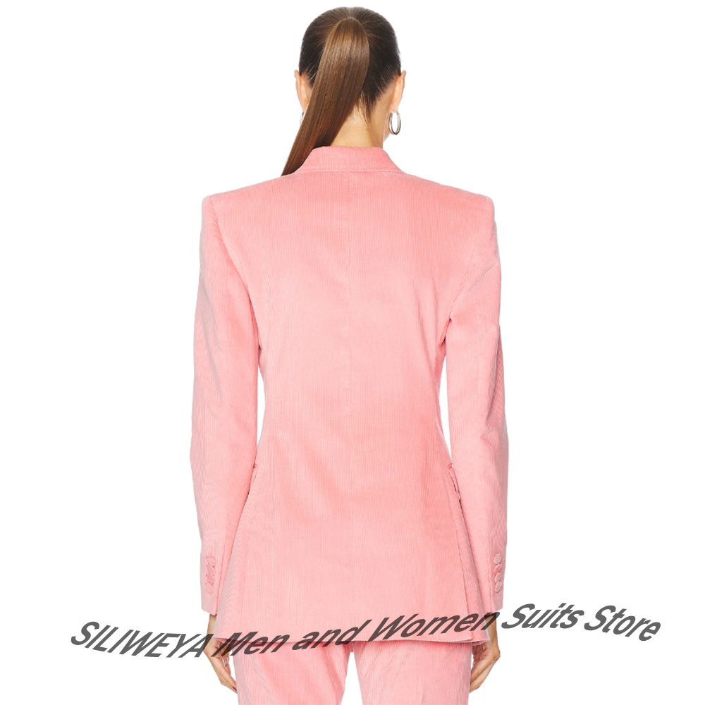 Feminine Pink Corduroy 2Piece  - Women Formal Wear Look review and price