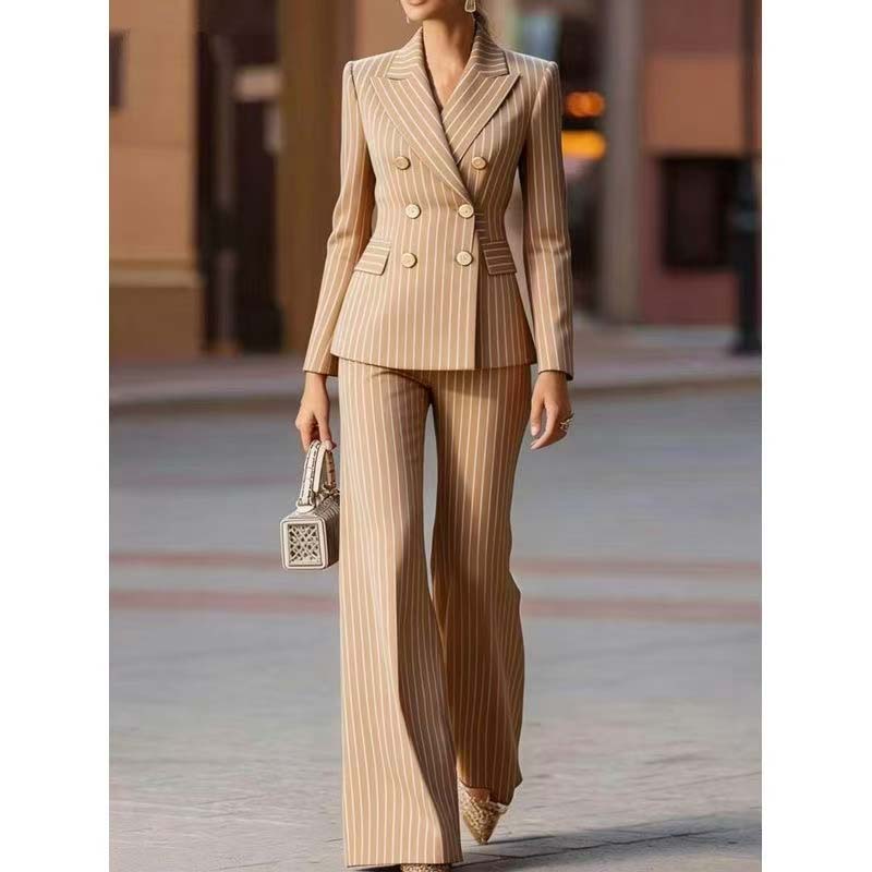 Autumn Pant Suit Women Striped - Women Formal Wear Trousers review and price