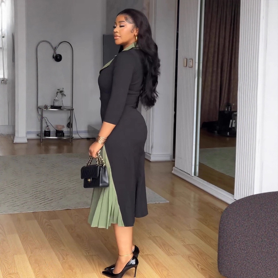 Fashion Color Block A Line Dre - Women Formal Wear H&M review and price