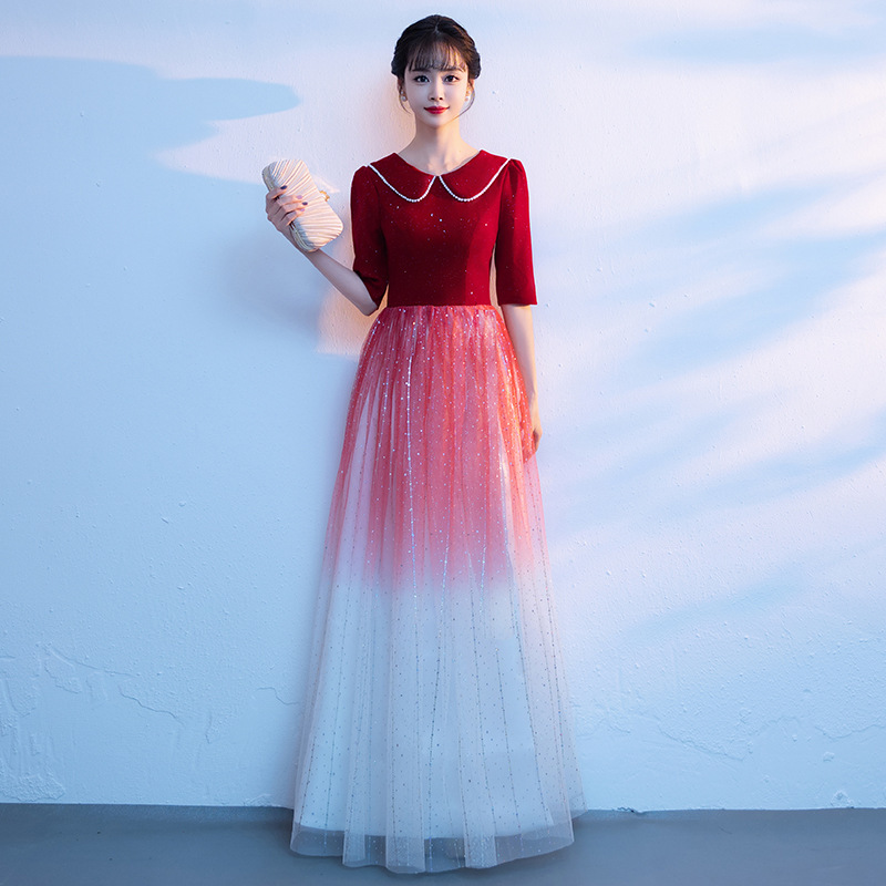 Ele Red Evening Gown for Women - Women Formal Wear For Meeting review and price