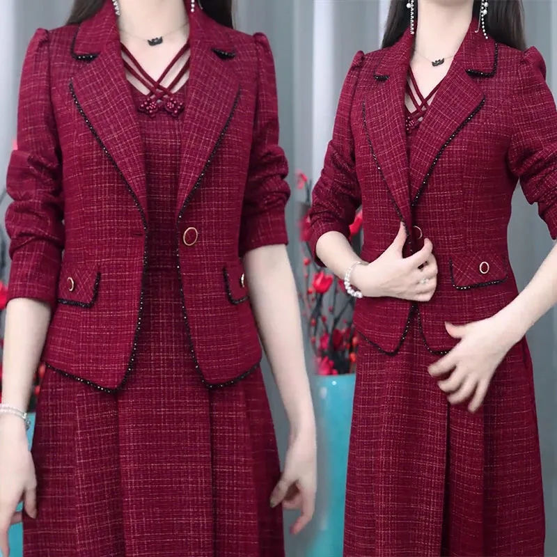 Middle Aged Female Dress Sets  - Women Formal Wear Set review and price