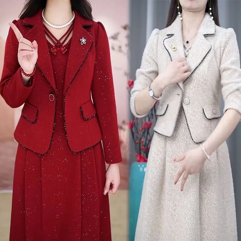 Middle Aged Female Dress Sets  - Women Formal Wear Set review and price